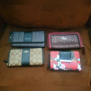 Lot of wallets. Coach, Guess, Tahari